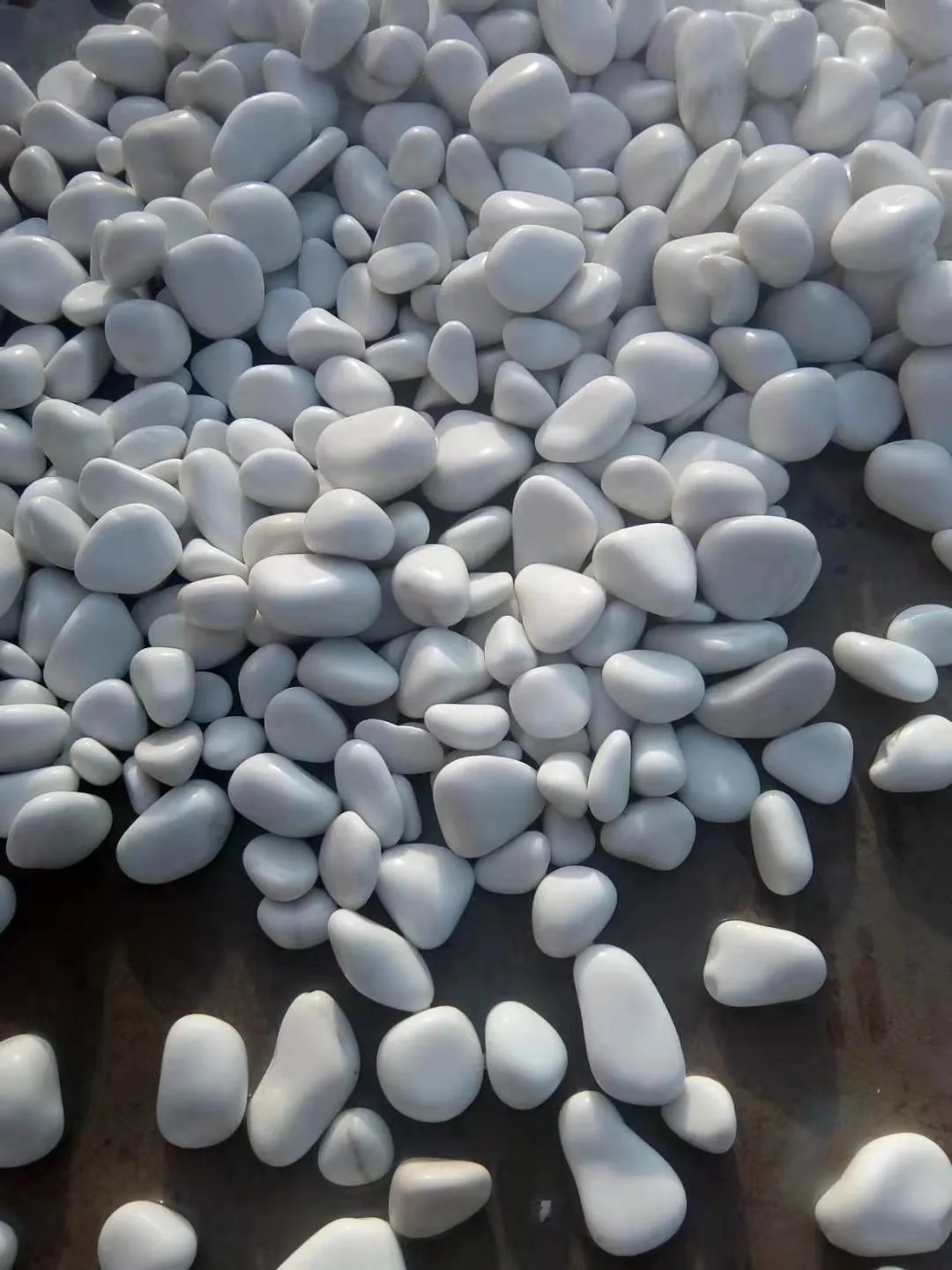 Natural river cobblestones prepared for polishing